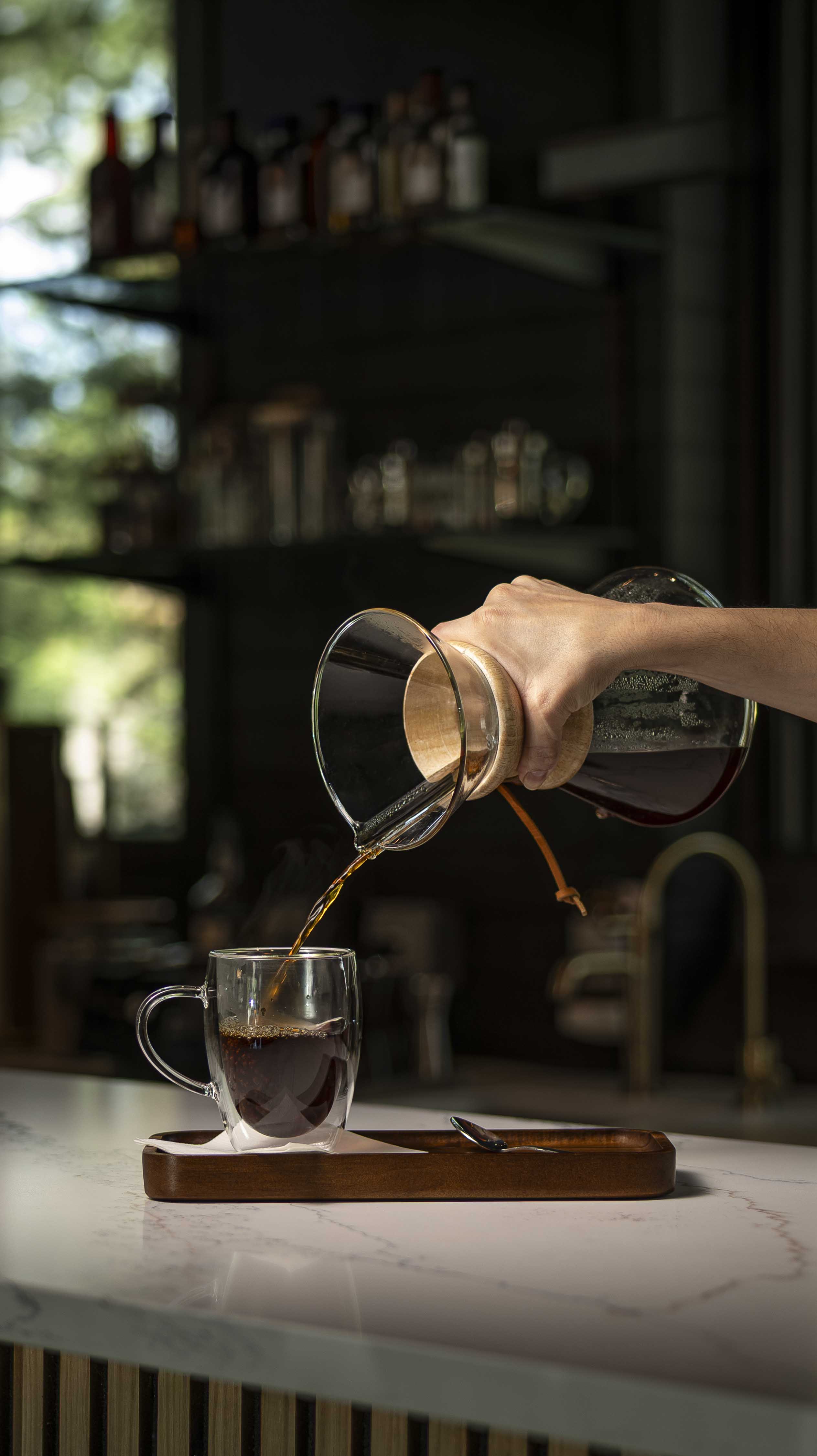 Pour-over at Soldados Coffee